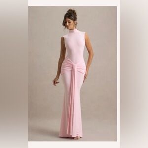 Elegant Pink Sleeveless Dress
